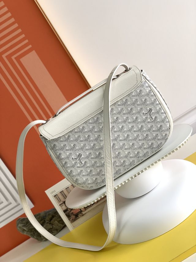 Goyard original calfskin&canvas saint honore 233 bag GY0077 white