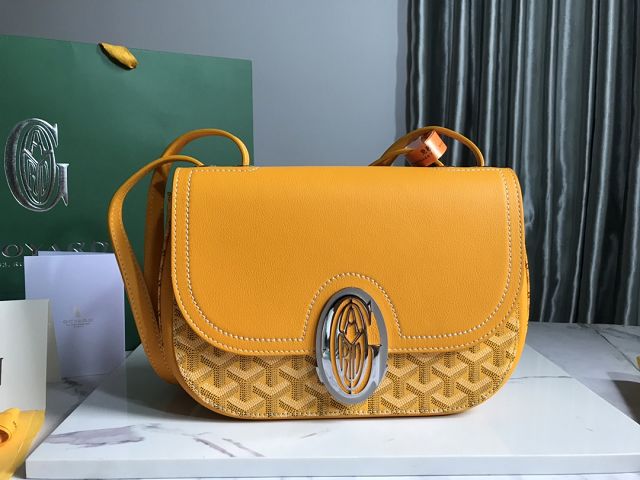 Goyard original calfskin&canvas saint honore 233 bag GY0077 yellow