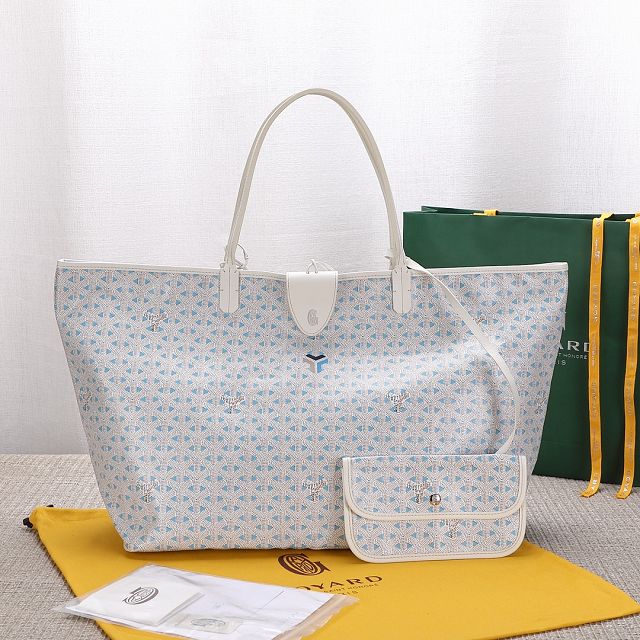 Goyard original canvas saint louis GM bag GY0079 white&blue