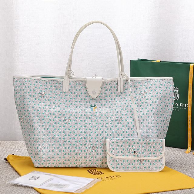 Goyard original canvas saint louis GM bag GY0079 white&green