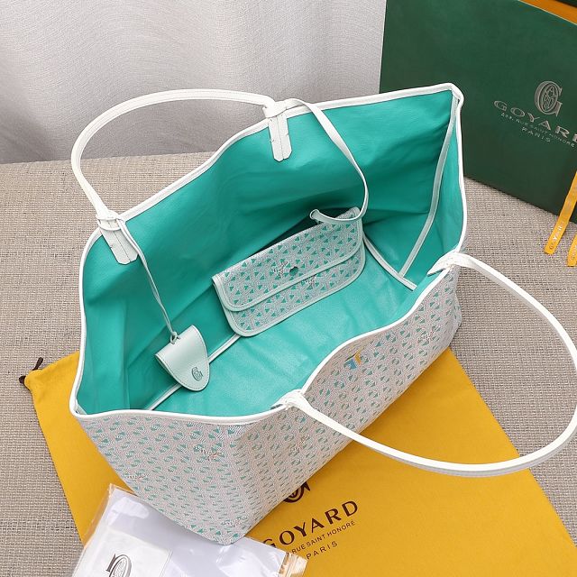 Goyard original canvas saint louis GM bag GY0079 white&green