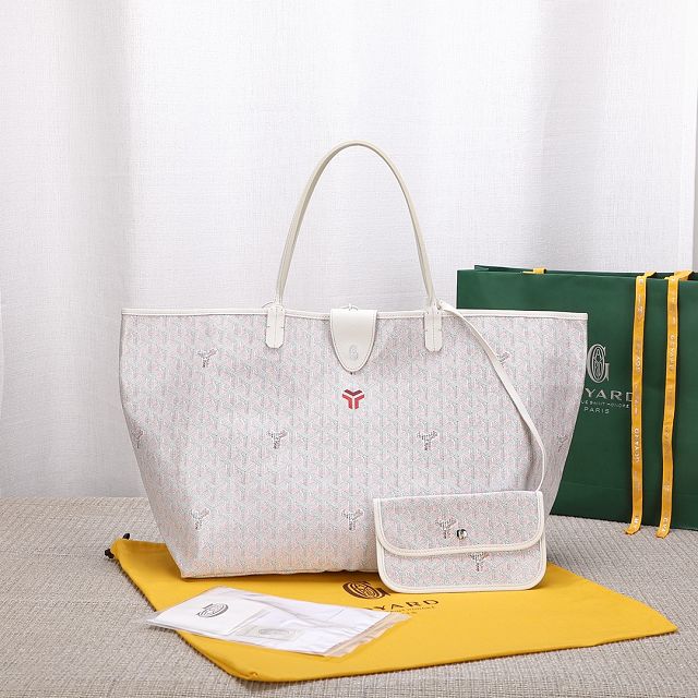 Goyard original canvas saint louis GM bag GY0079 white&pink