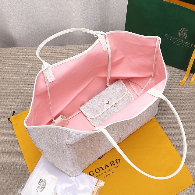 Goyard original canvas saint louis GM bag GY0079 white&pink