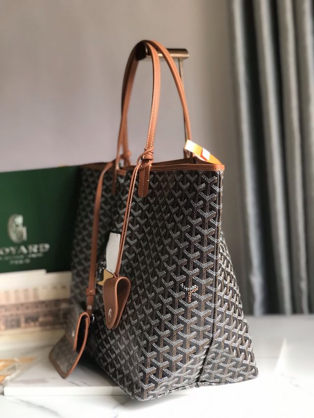 Goyard original canvas saint louis GM bag GY0081 black&brown