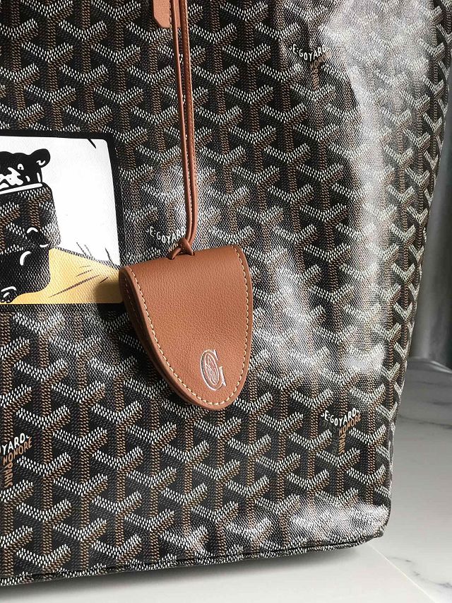 Goyard original canvas saint louis GM bag GY0081 black&brown