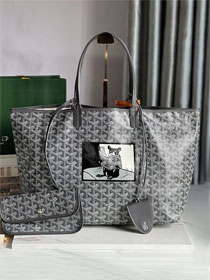 Goyard original canvas saint louis GM bag GY0081 grey