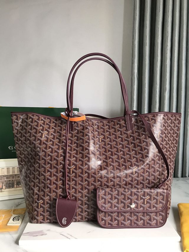 Goyard original canvas saint louis GM bag GY0083 burgundy