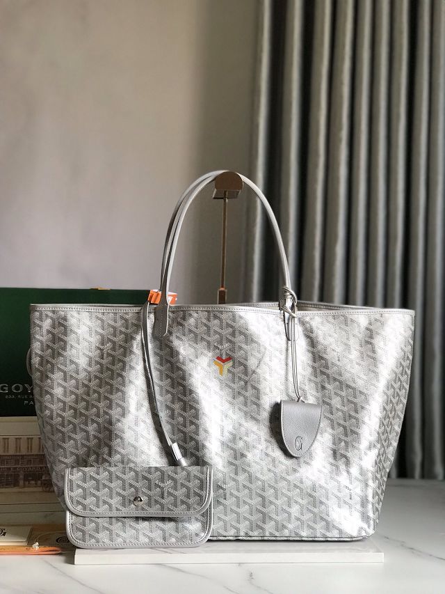 Goyard original canvas saint louis GM bag GY0083 silver