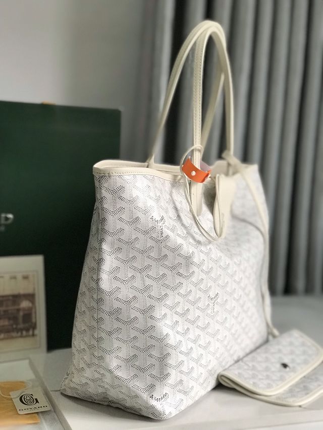 Goyard original canvas saint louis GM bag GY0083 white