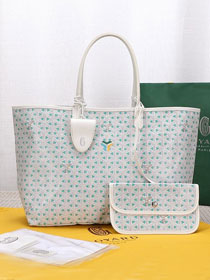 Goyard original canvas saint louis PM bag GY0078 white&green