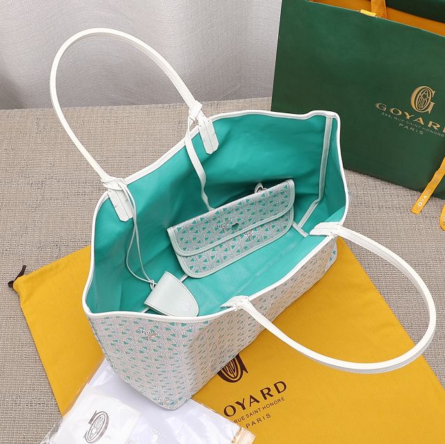 Goyard original canvas saint louis PM bag GY0078 white&green