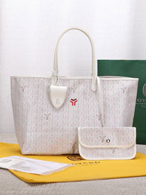 Goyard original canvas saint louis PM bag GY0078 white&pink