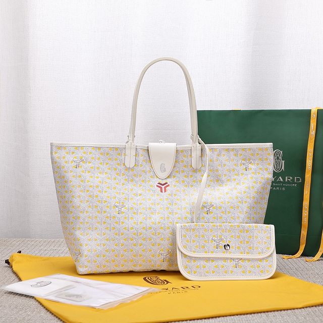 Goyard original canvas saint louis PM bag GY0078 white&yellow