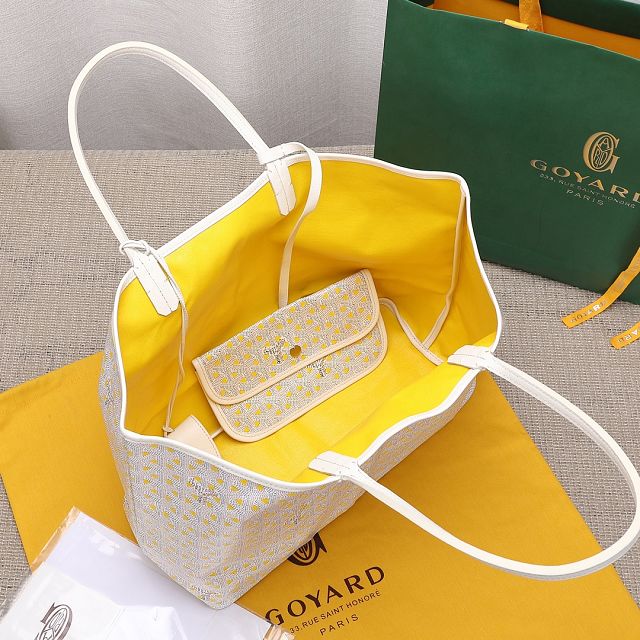 Goyard original canvas saint louis PM bag GY0078 white&yellow