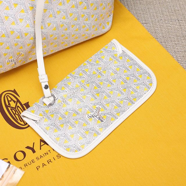 Goyard original canvas saint louis GM bag GY0079 white&yellow	