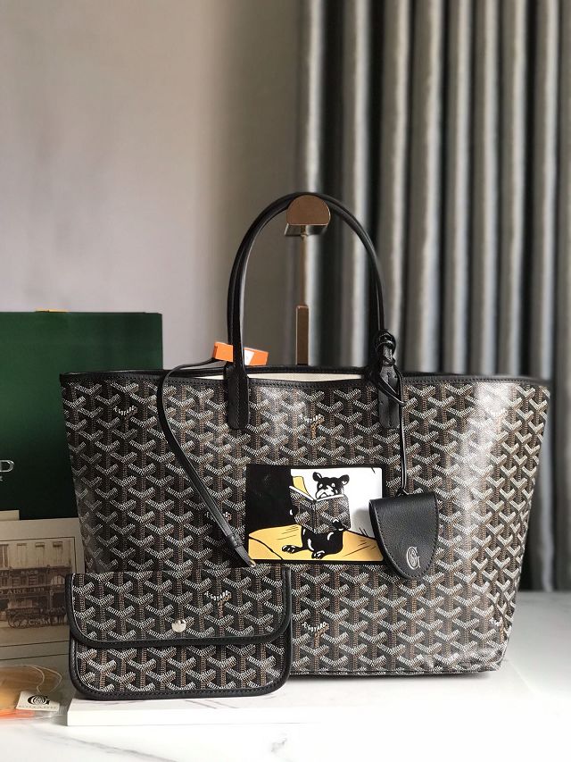 Goyard original canvas saint louis PM bag GY0080 black