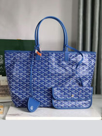 Goyard original canvas saint louis PM bag GY0082 blue