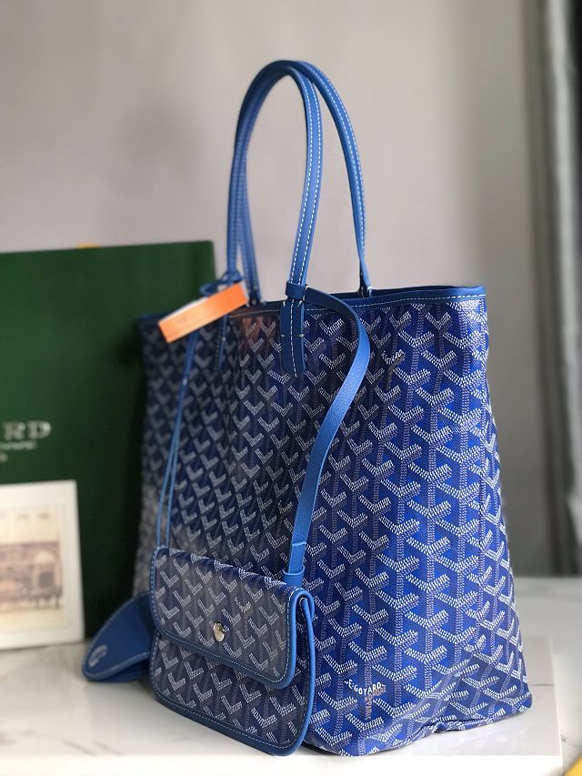 Goyard original canvas saint louis PM bag GY0082 blue