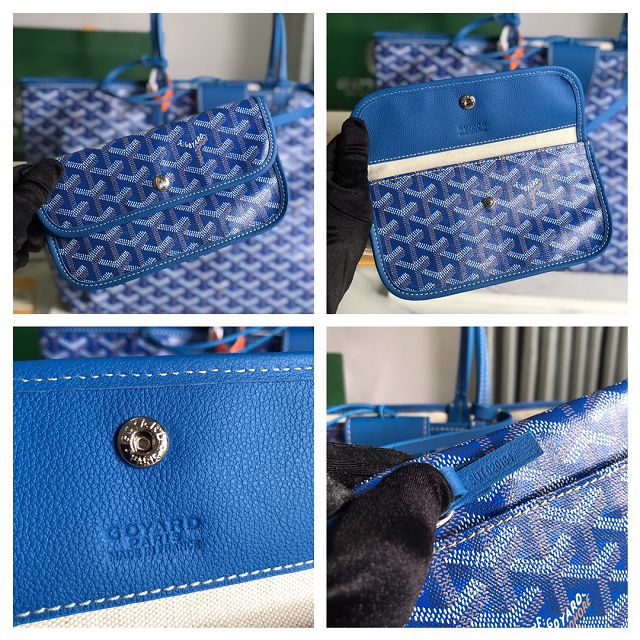 Goyard original canvas saint louis PM bag GY0082 blue