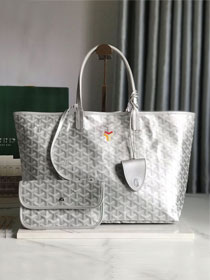 Goyard original canvas saint louis PM bag GY0082 silver