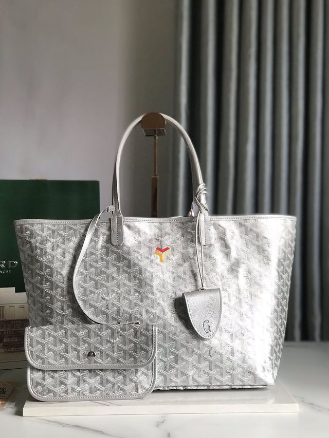 Goyard original canvas saint louis PM bag GY0082 silver