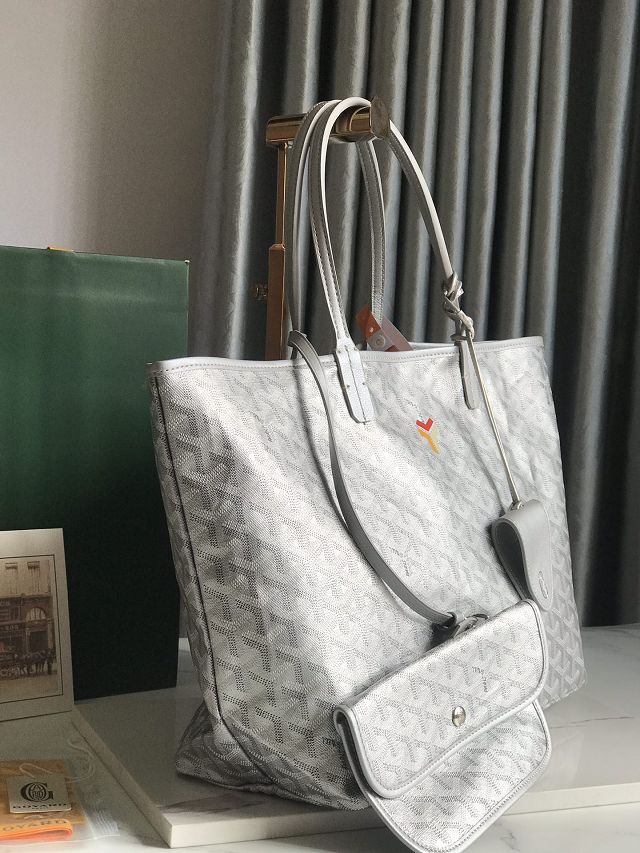 Goyard original canvas saint louis PM bag GY0082 silver