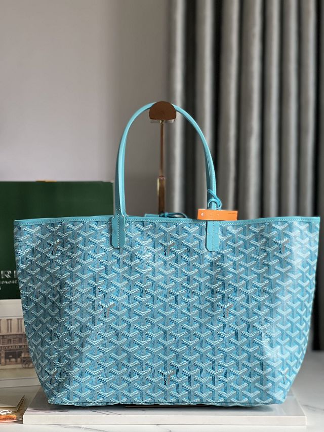 Goyard original canvas saint louis PM bag GY0082 sky blue