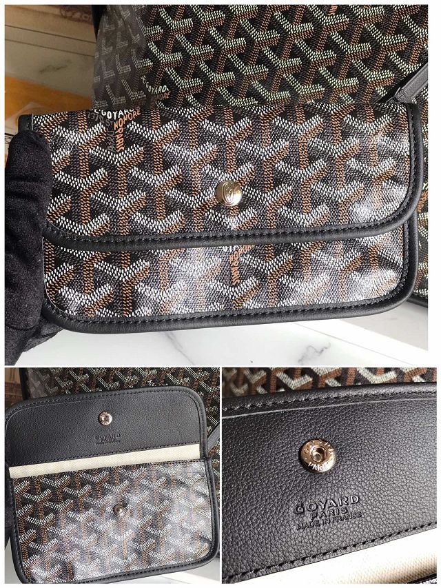 Goyard original calfskin&canvas reversible anjou GM bag GY0088 black