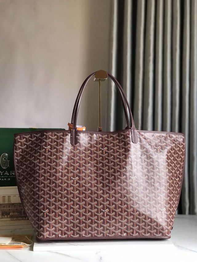 Goyard original calfskin&canvas reversible anjou GM bag GY0088 burgundy