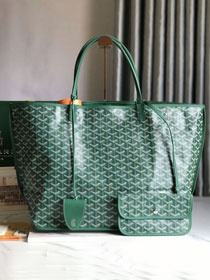 Goyard original calfskin&canvas reversible anjou GM bag GY0088 green