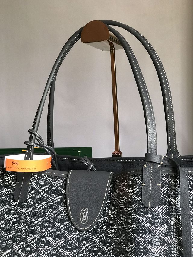 Goyard original calfskin&canvas reversible anjou GM bag GY0088 grey