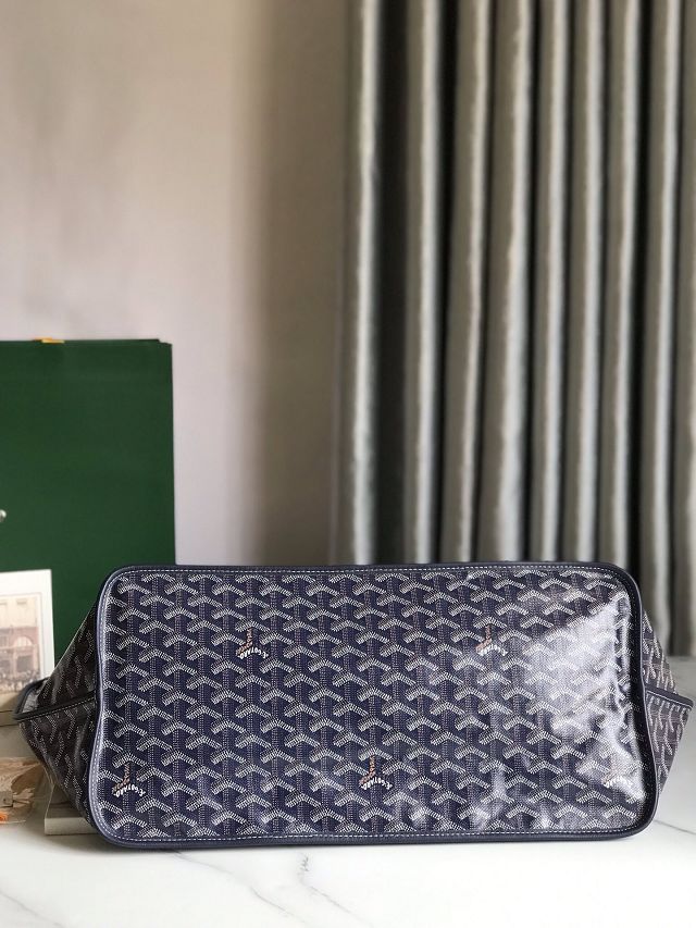 Goyard original calfskin&canvas reversible anjou GM bag GY0088 navy blue