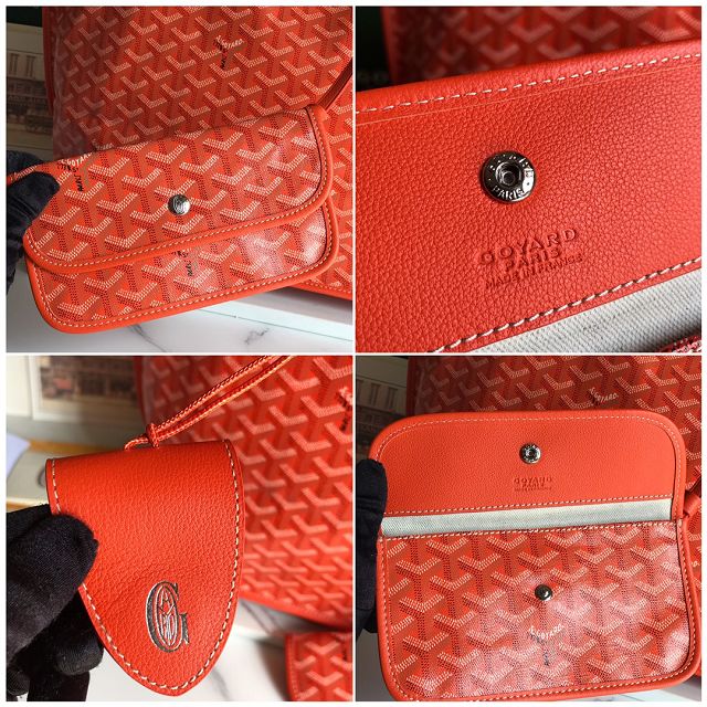 Goyard original calfskin&canvas reversible anjou GM bag GY0088 orange