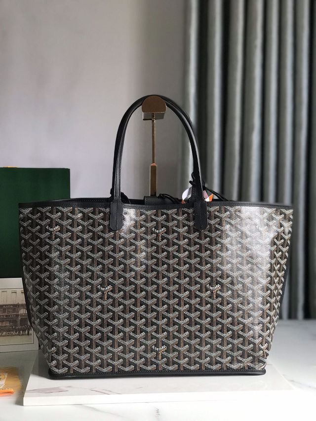 Goyard original calfskin&canvas reversible anjou PM bag GY0087 black