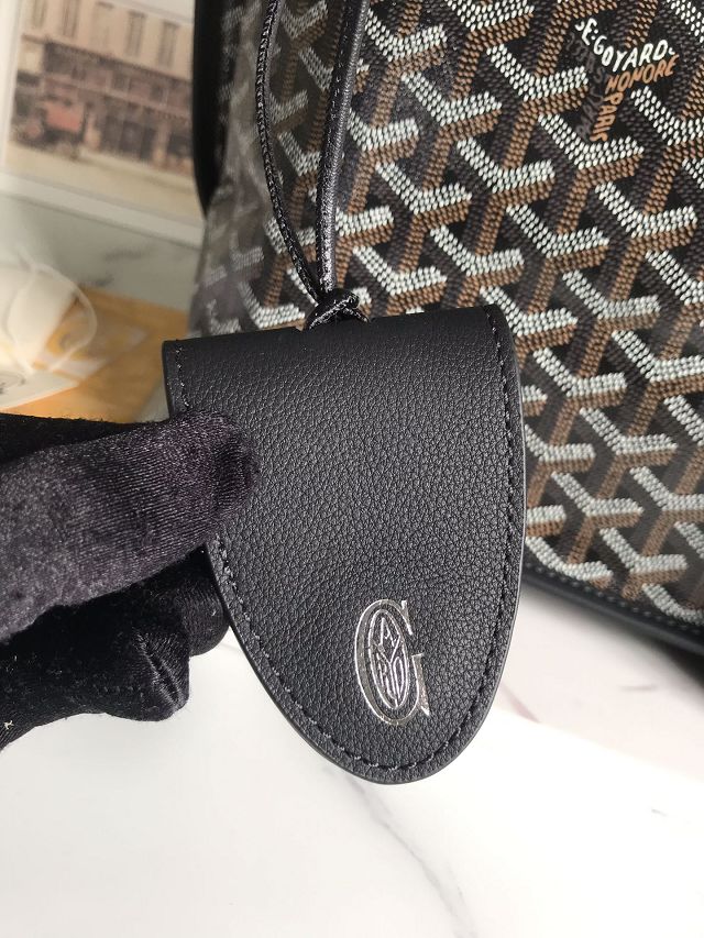 Goyard original calfskin&canvas reversible anjou PM bag GY0087 black