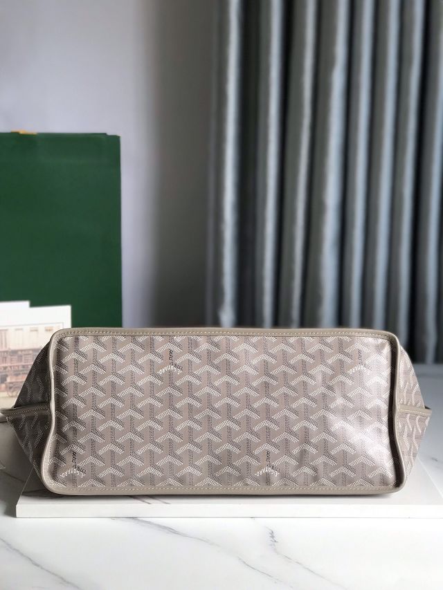 Goyard original calfskin&canvas reversible anjou PM bag GY0087 light grey