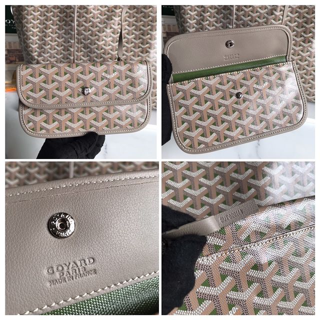 Goyard original calfskin&canvas reversible anjou PM bag GY0087 light grey