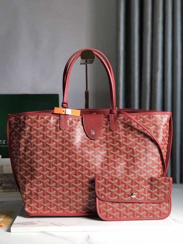 Goyard original calfskin&canvas reversible anjou PM bag GY0087 red