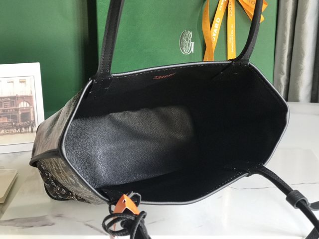 Goyard original calfskin&canvas reversible anjou mini bag GY0086 black