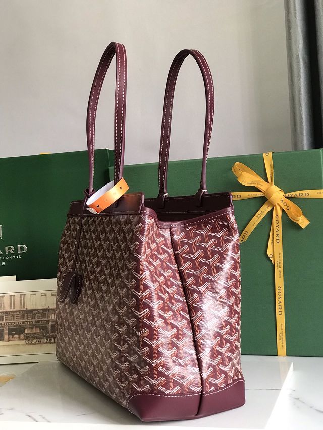 Goyard original canvas bellechasse biaude PM bag GY0091 burgundy