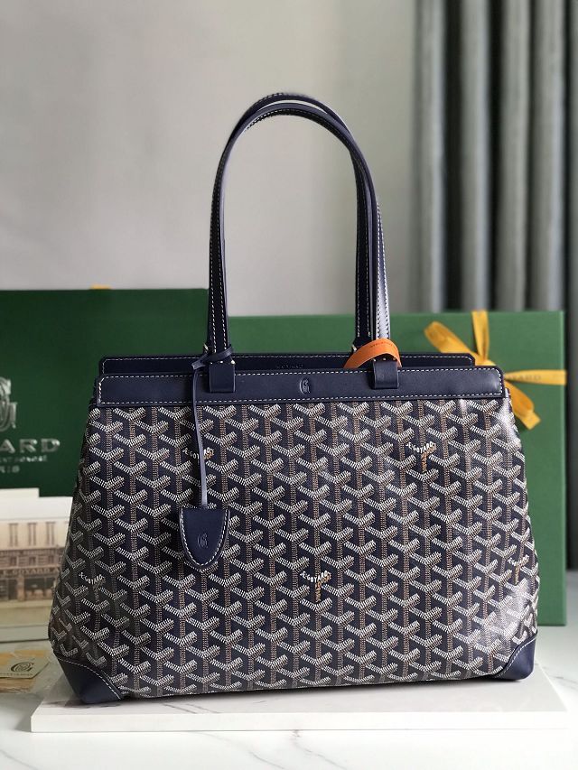 Goyard original canvas bellechasse biaude PM bag GY0091 navy blue