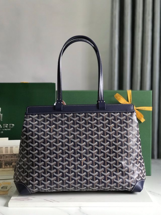 Goyard original canvas bellechasse biaude PM bag GY0091 navy blue