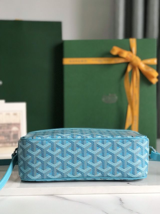 Goyard original canvas cap vert bag GY0015 sky blue