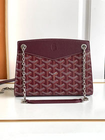 Goyard original canvas rouette structure mini bag GY0093 burgundy