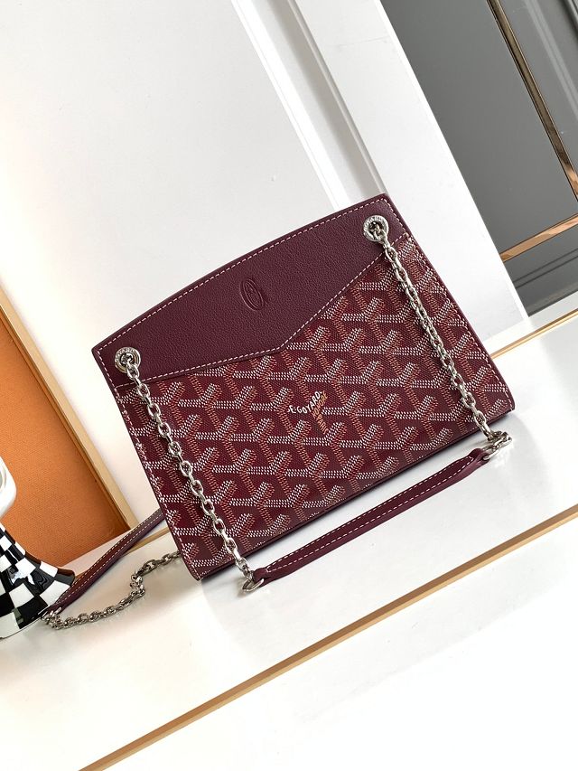 Goyard original canvas rouette structure mini bag GY0093 burgundy