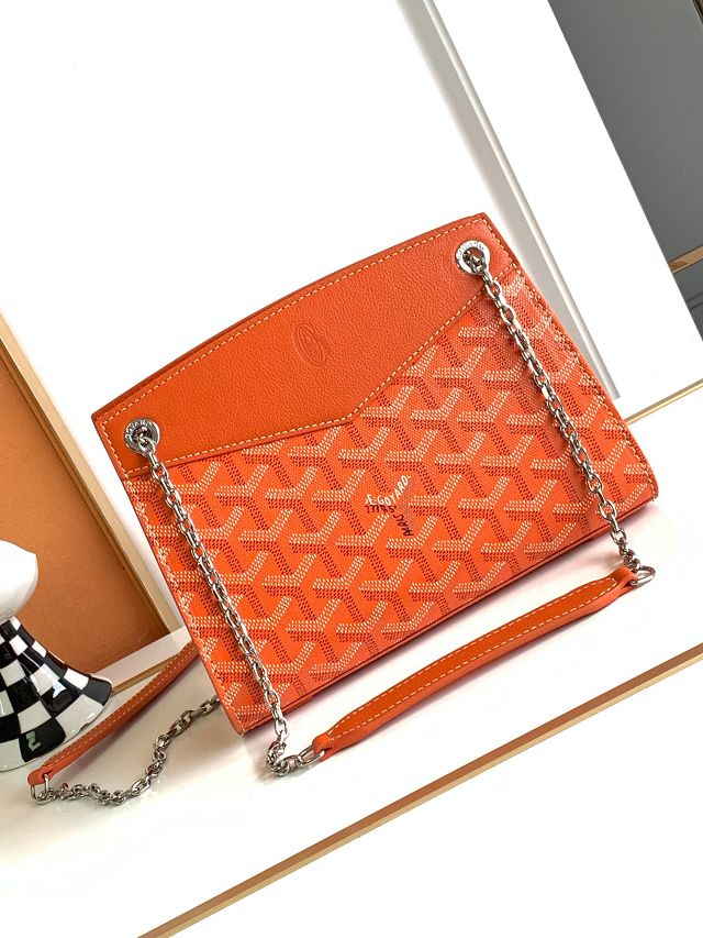 Goyard original canvas rouette structure mini bag GY0093 orange