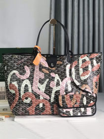 Goyard original canvas saint louis GM bag GY0090 black&pink