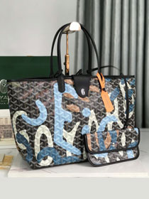 Goyard original canvas saint louis PM bag GY0089 black&blue