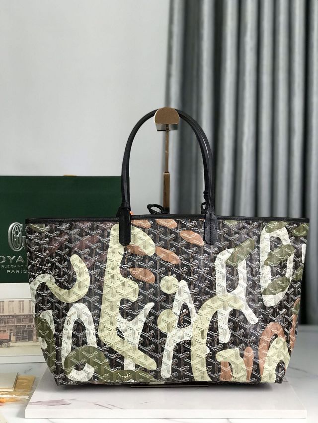 Goyard original canvas saint louis PM bag GY0089 black&green