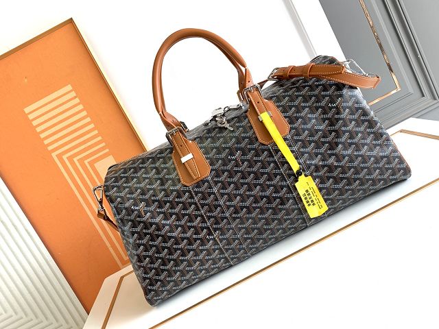 Goyard original canvas boston 45 bag GY0096 black&brown